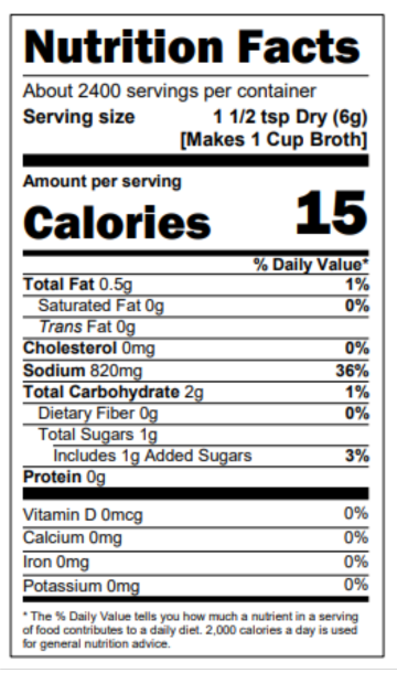 Nutrition Facts